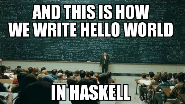 Hello world in Haskell